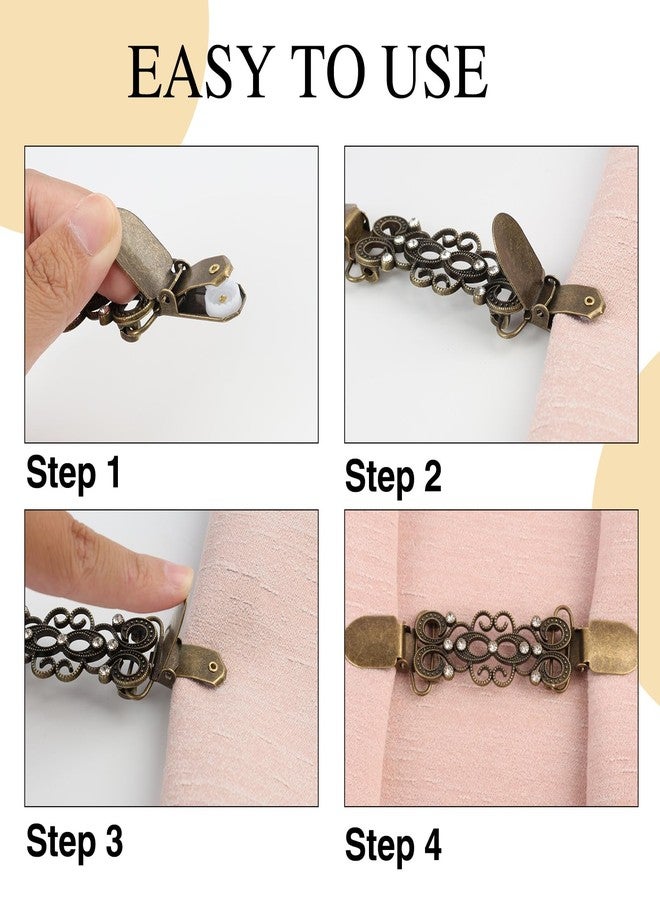 Aphohome 3 Pcs Vintage Cinch Clips - Waist Tightener Dress Clips Back Cinch, Renaissance Style Shawl Pin & Cardigan Collar Clips for Women, Pants & Shirt Cinching Accessories,Christmas Gifts for Women - Image 3